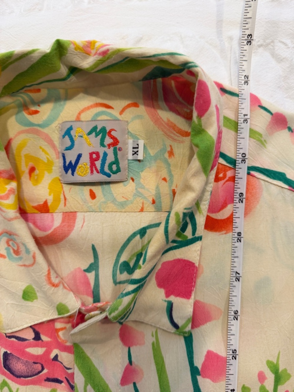 Jams World Men’s Hawaiian Aloha Short-Sleeve Shirt, XL, “Enchanted” great cond. - Picture 6 of 8